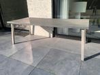 Tuintafel poly-wood met RVS onderstel 220x95x74cm, Tuin en Terras, Tuintafels, Ophalen of Verzenden, Gebruikt, Rechthoekig, Rvs