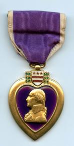 WO2 US Purple Heart Medal (slot brooch), Ophalen of Verzenden, Landmacht, Amerika, Lintje, Medaille of Wings