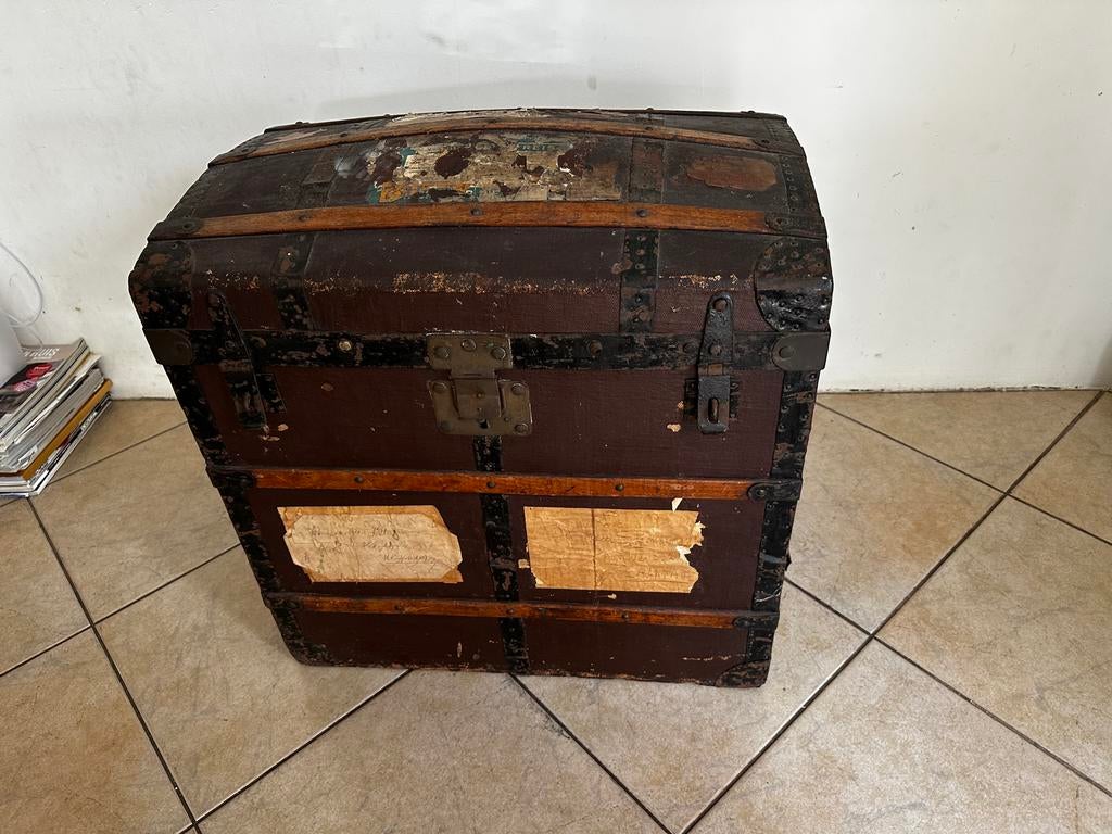 Antieke scheepskist / hutkoffer, Ophalen, Minder dan 50 cm, Gebruikt, 50 tot 100 cm