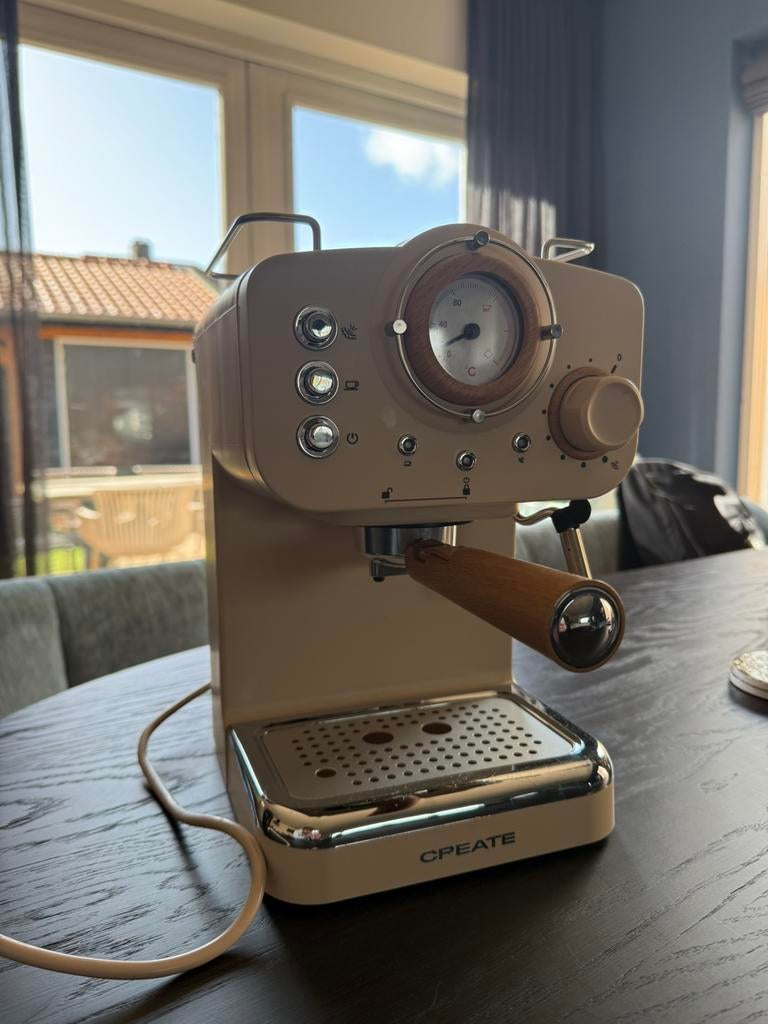Create Espresso Koffiezetapparaat - Thera Retro + ESE pads, Witgoed en Apparatuur, Koffiezetapparaten, Ophalen, Zo goed als nieuw
