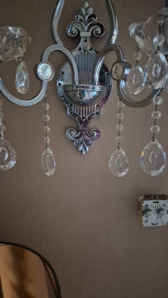 3 wand lampen, Ophalen of Verzenden, Zo goed als nieuw, Zilver, Zilver