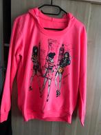Neon Roze Hoodie met Print, Ophalen of Verzenden, Gedragen, Maat 36 (S), Roze