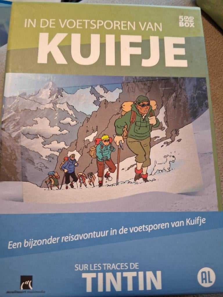 In de Voetsporen van Kuifje - 5 DVD Box, Alle leeftijden, Boxset, Ophalen of Verzenden, Zo goed als nieuw