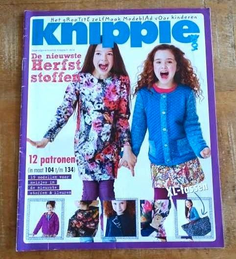 Knippie bijlage herfst 5/2014 - 12 patronen in maat 104/134, Hobby en Vrije tijd, Kledingpatronen, Zo goed als nieuw, Kind, Knippie