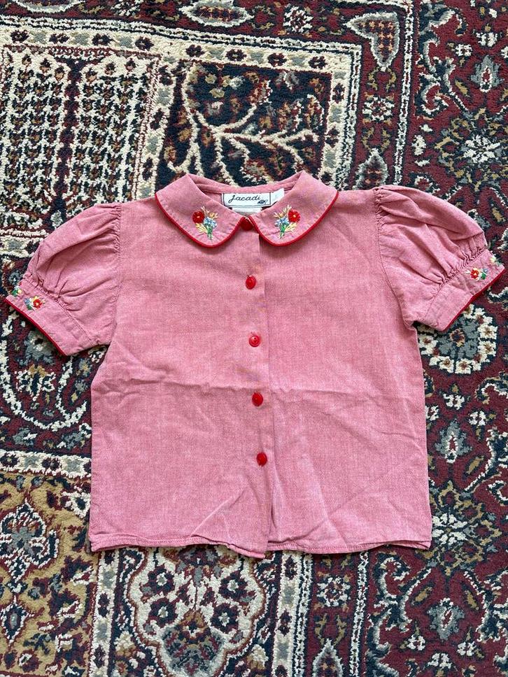 Jacadi blouse maat 2 jaar met bloemenborduurwerk, Kinderen en Baby's, Babykleding | Overige, Zo goed als nieuw, Meisje, Ophalen of Verzenden