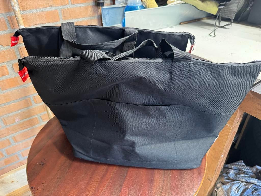 2x hema fietstas shopper 25L zwart, Ophalen of Verzenden, Nieuw