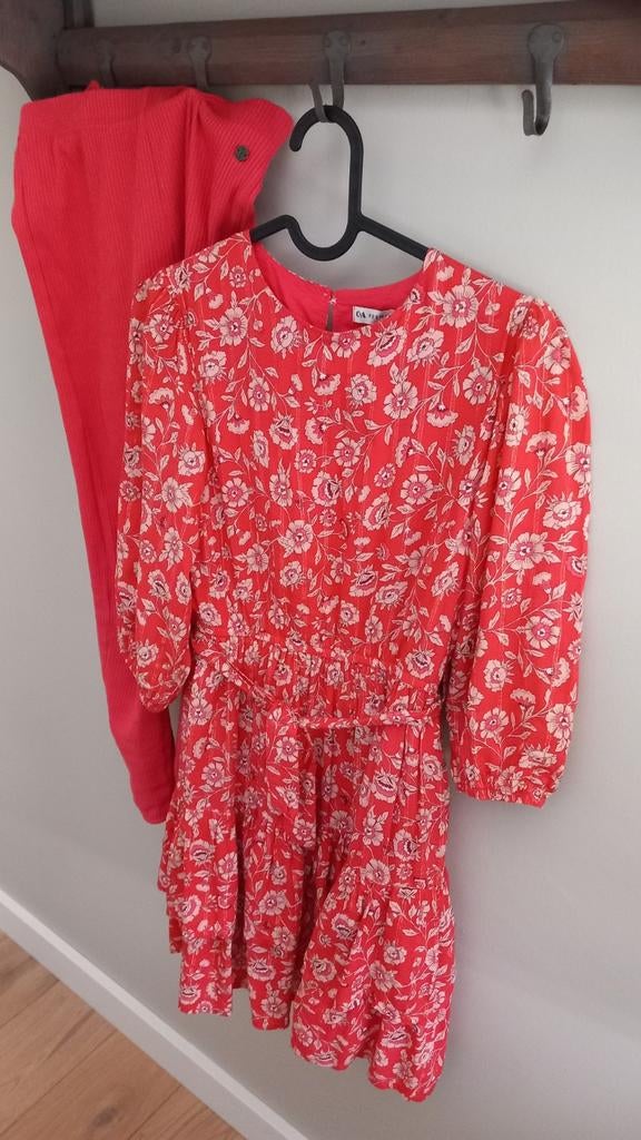 C&A premium jurk maat 152 koraal met legging, Ophalen, C&A, Meisje, Zo goed als nieuw