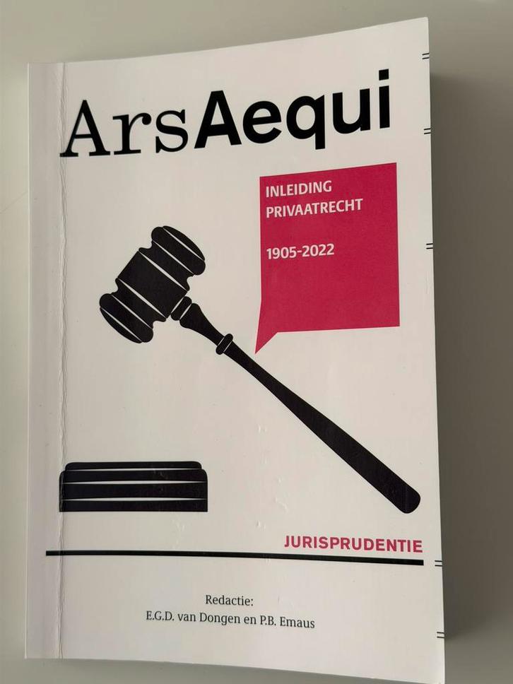 Jurisprudentie Inleiding privaatrecht 1905-2022, Boeken, Studieboeken en Cursussen, Gelezen, WO, Ophalen of Verzenden