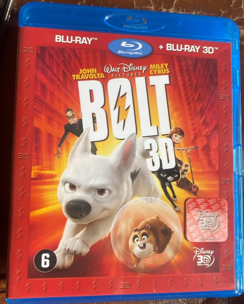 Disney 2 disc blu-ray - bolt 3d, Cd's en Dvd's, Blu-ray, Ophalen of Verzenden, Zo goed als nieuw, Tekenfilms en Animatie