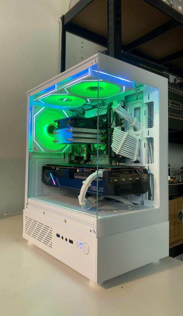 Witte Gaming PC | RX 5600XT | 16GB | Windows 11 pro, Spelcomputers en Games, Games | Pc, Zo goed als nieuw, Ophalen of Verzenden