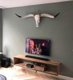 Zwevend tv meubel van eiken wagon delen, Ophalen, Minder dan 50 cm, Eikenhout, Zo goed als nieuw