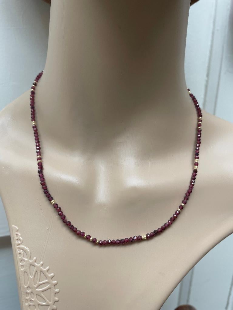 Unieke handgemaakte agaat ketting met goudkleurige accenten, Sieraden, Tassen en Uiterlijk, Kettingen, Verzenden, Nieuw, Verstelbaar