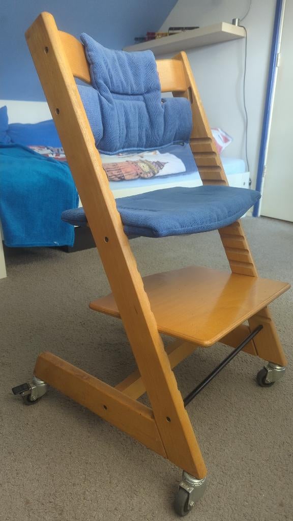 Stokke TripTrap kinderstoel naturel, Ophalen, Gebruikt, Meegroeistoel, Aanschuifbaar