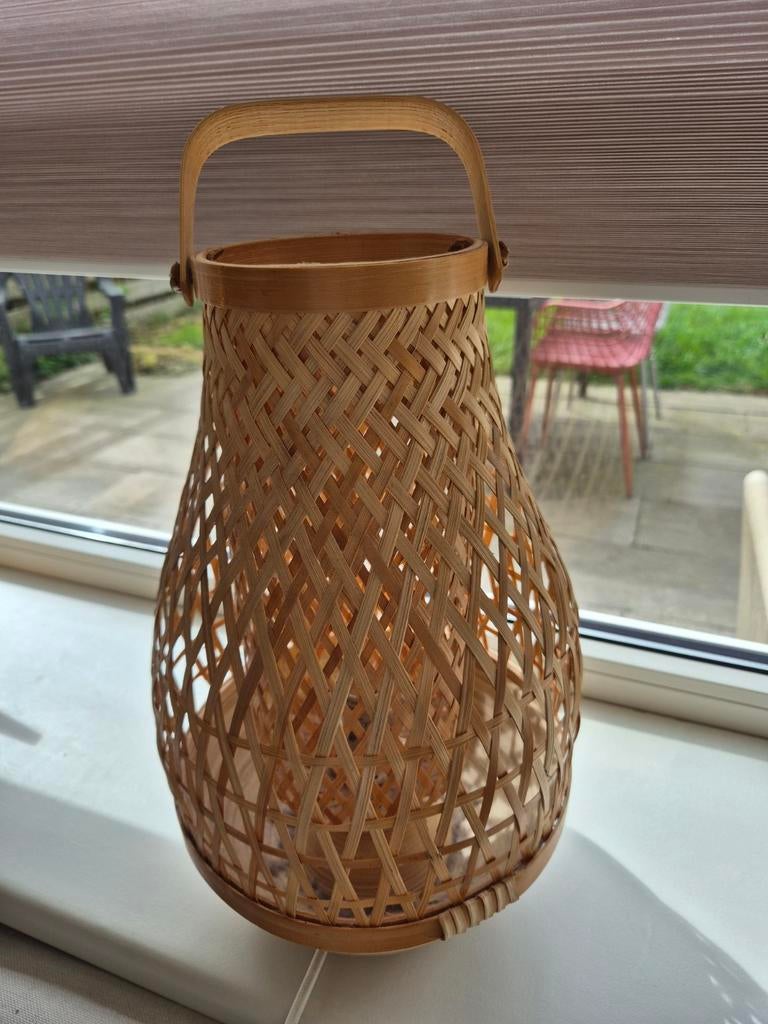 Ikea rotan tafellamp, Ophalen, Zo goed als nieuw, Minder dan 50 cm