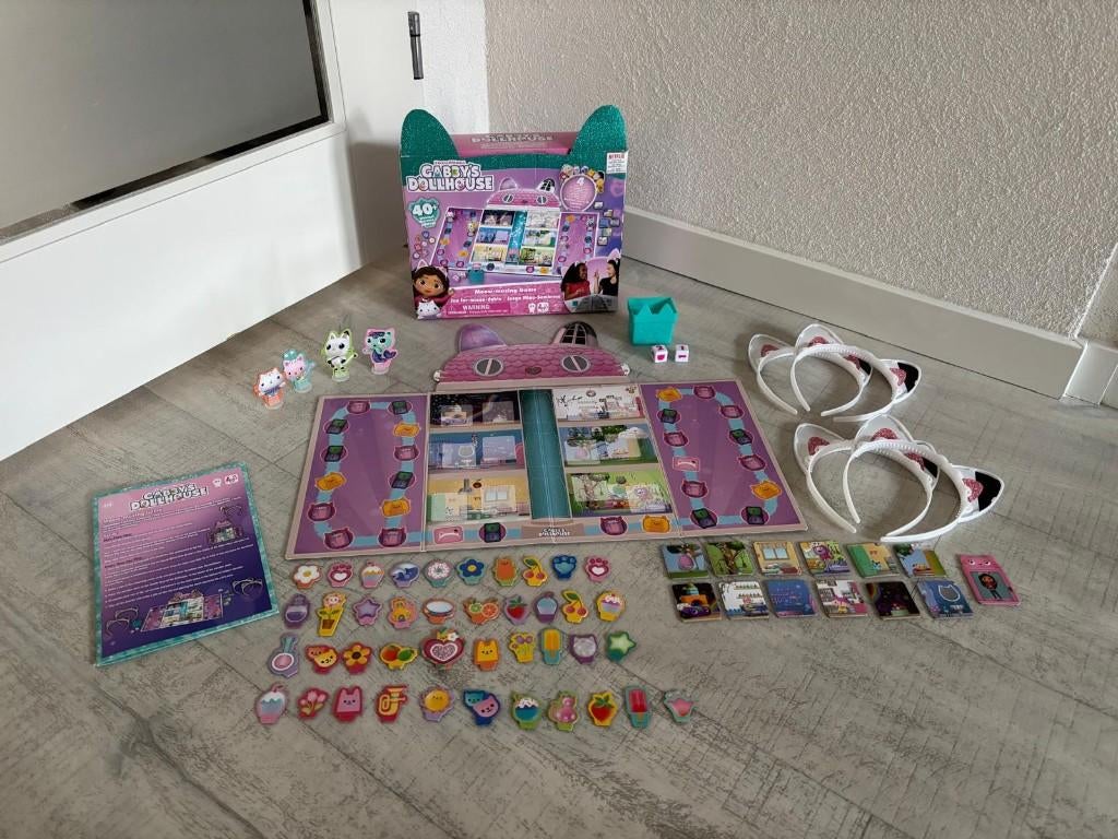 Compleet! Gabby's Dollhouse Meow-mazing spel! 4 jaar +, Een of twee spelers, Ophalen of Verzenden, Zo goed als nieuw, Spin Master