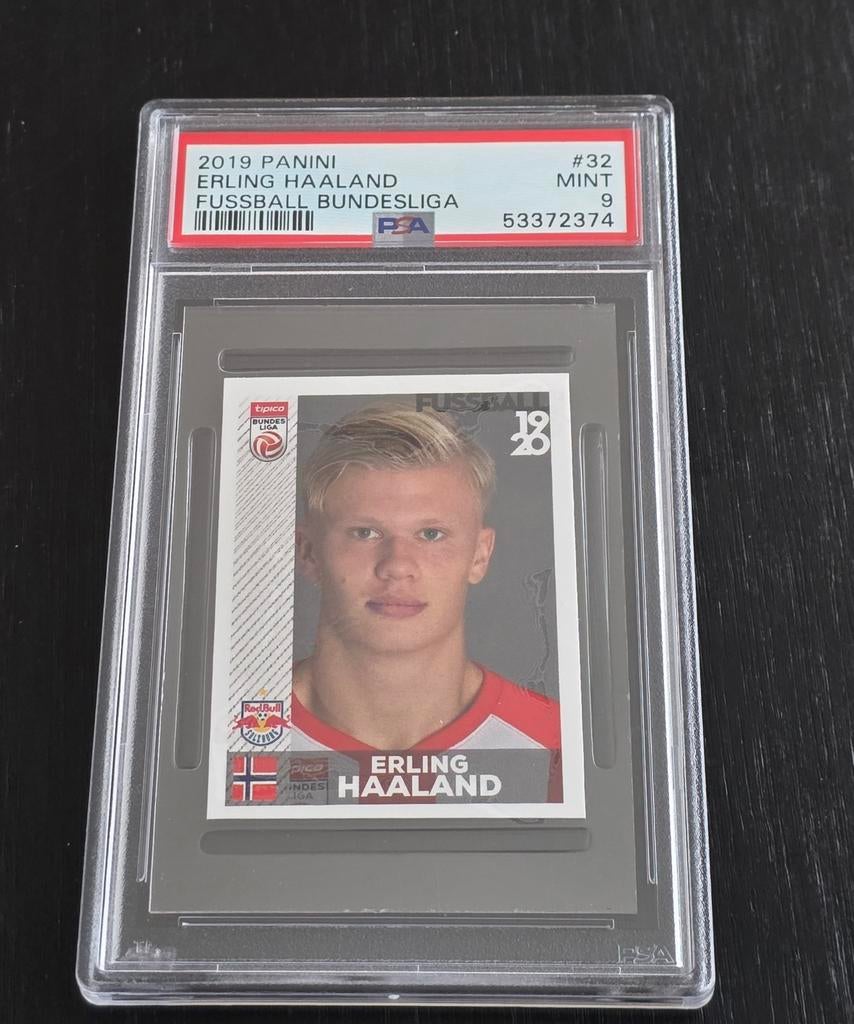 Haaland Rookie kaart PSA 9, Verzenden, Zo goed als nieuw, Buitenlandse clubs, Spelerskaart