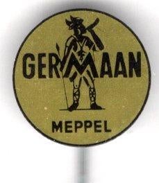 Germaan Meppel blik rijwielen speldje ( G_113 ), Verzenden, Zo goed als nieuw, Transport, Speldje of Pin