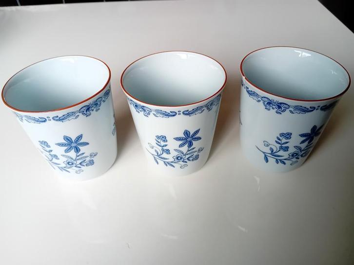 3 zeldzame smalle bekers Rorstrand Ostindia porselein Sweden, Huis en Inrichting, Keuken | Servies, Zo goed als nieuw, Overige typen