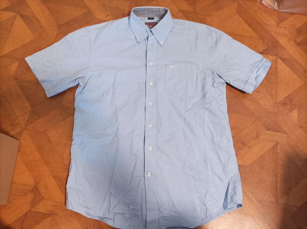 Meyer & Meyer overhemd korte mouwen maat M, Meyer&Meyer, Blauw, Zo goed als nieuw, Halswijdte 39/40 (M)