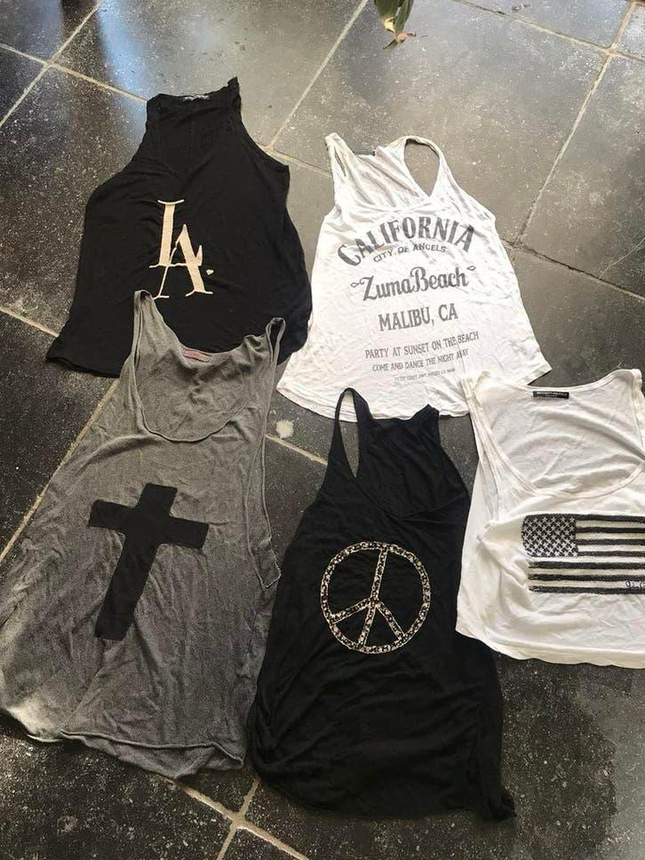 4 mouwloze topjes van Brandy Melville, Ophalen of Verzenden, Zo goed als nieuw, Grijs, Zonder mouw