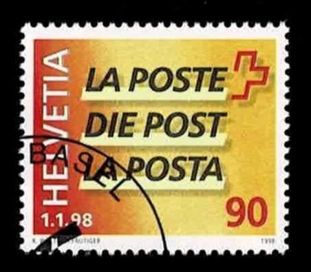 postzegel 1561 Zwitserland Opdeling Zwitserse PTT, Postzegels en Munten, Postzegels | Europa | Zwitserland, Ophalen of Verzenden