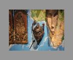 Houten masker: Afrikaans tribale kunst (251124-04), Ophalen of Verzenden
