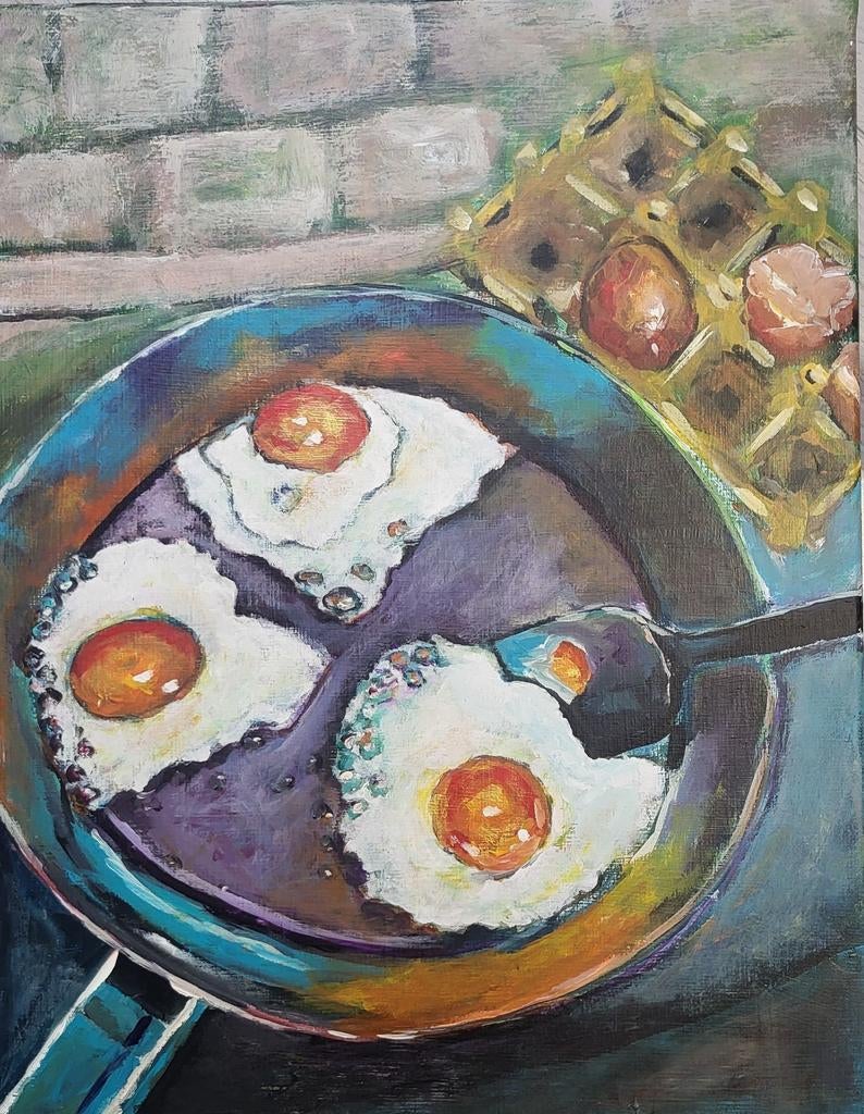 Schilderij, acryl op doek, Huis en Inrichting, Minder dan 50 cm, Nieuw, Ophalen of Verzenden, Schilderij
