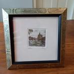 Handgesigneerde ingekleurde ets Sacre Coeur: Werner Konig, Ophalen of Verzenden