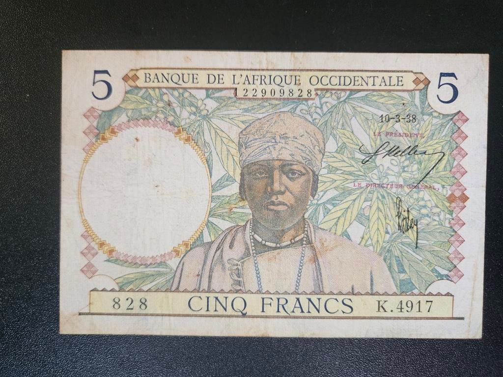 Frans West Afrika pick 21 1938         6, Postzegels en Munten, Bankbiljetten | Afrika, Ophalen of Verzenden, Overige landen, Los biljet