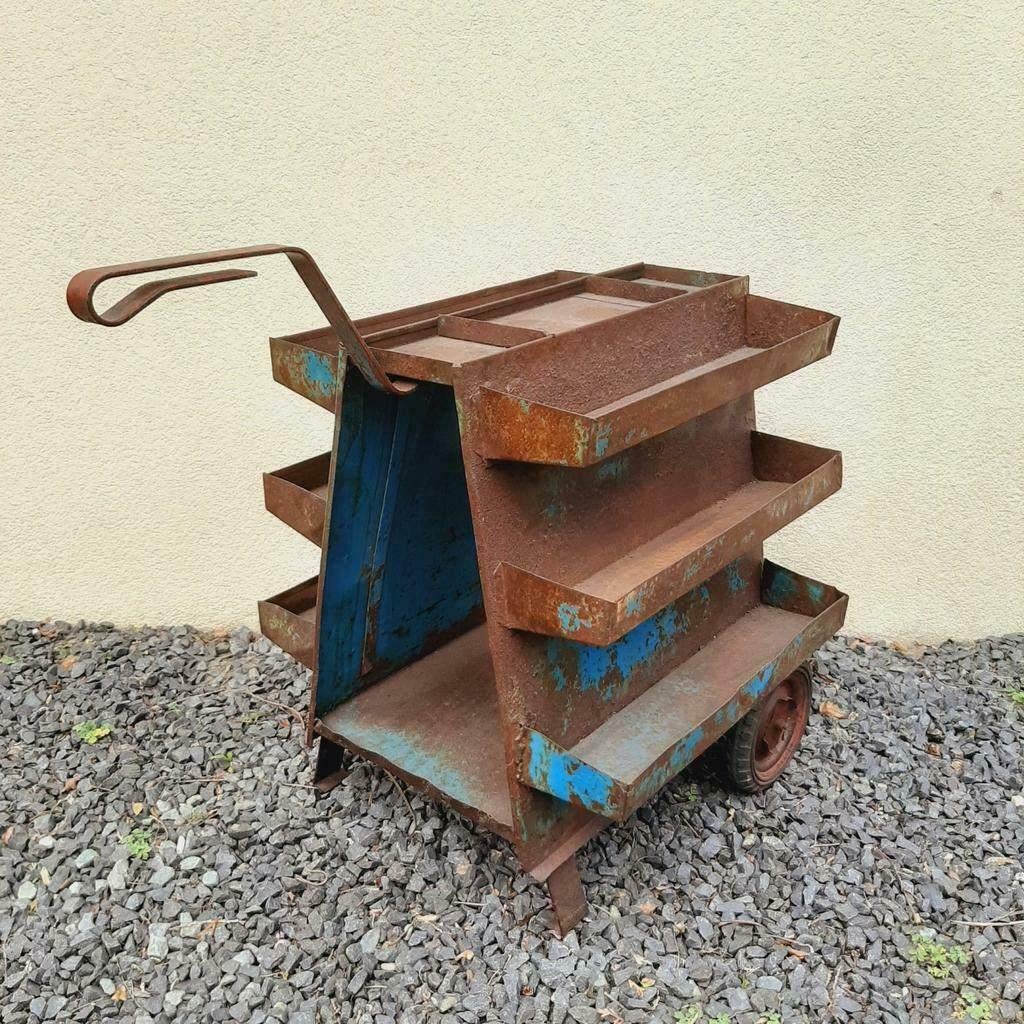 Oude Franse gereedschapskar, industrieel en uniek!, Ophalen