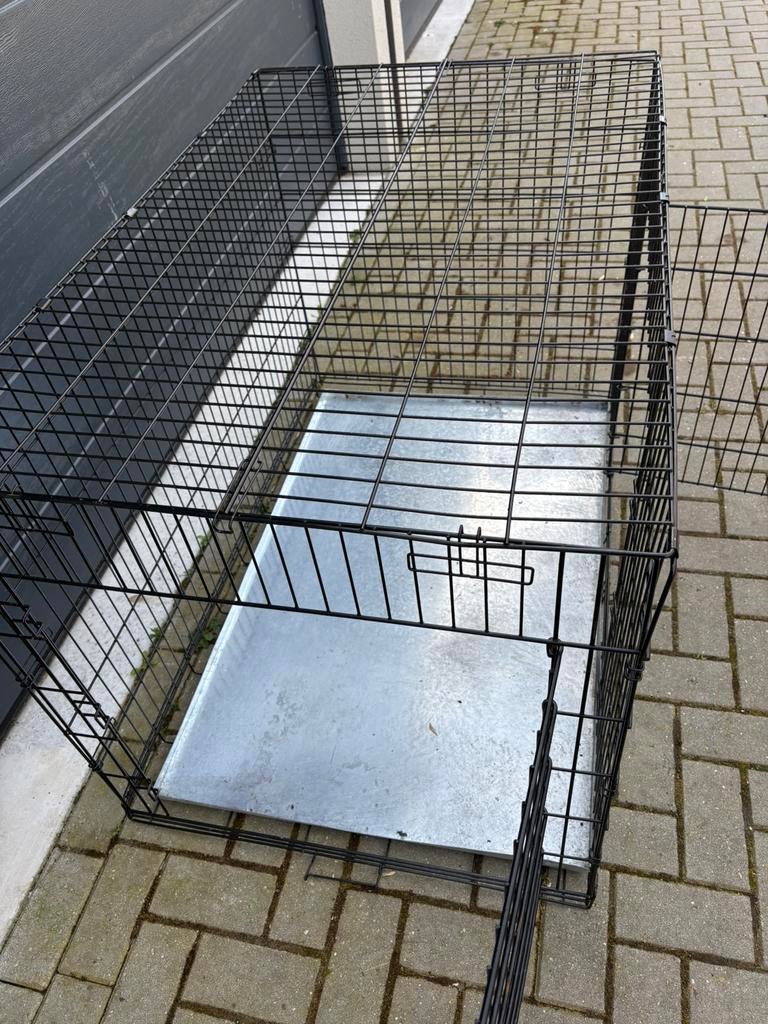 Grote Bench zwart , opvouwbaar 120 x 80 x 85 zie de fotos, Ophalen, Zo goed als nieuw, 110 cm of meer, 65 tot 100 cm