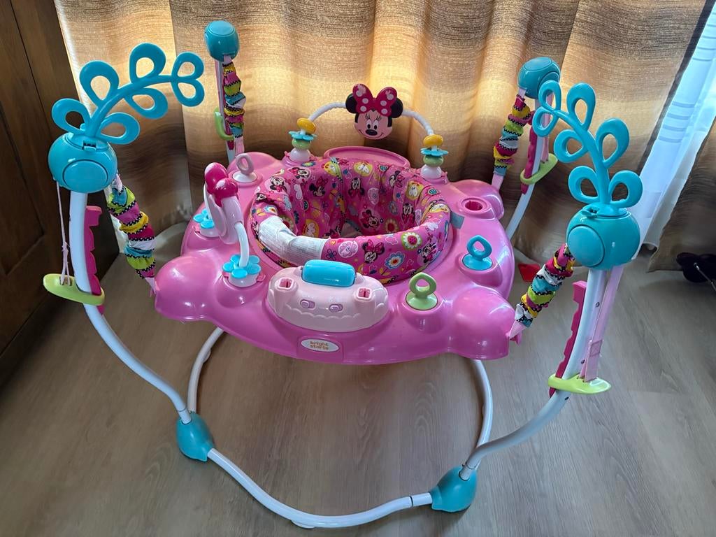 Roze Minnie Mouse Baby Jumper/Loopstoel met Geluid, Kinderen en Baby's, Speelgoed | Babyspeelgoed, Ophalen, Gebruikt, Overige typen