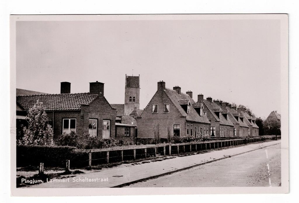 Pingjum. De Lammert Scheltestraat., Ophalen of Verzenden, Ongelopen, Friesland