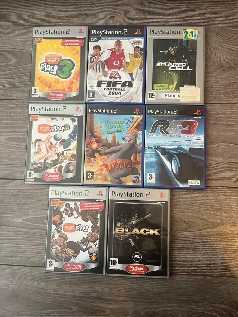 8 PlayStation 2 spellen – FIFA, Black, RS3, etc., Ophalen of Verzenden, Zo goed als nieuw, Overige genres