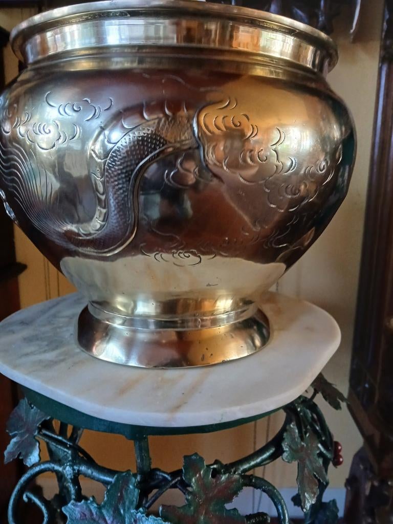 Antieke Chinese drakenpot, Antiek en Kunst, Antiek | Koper en Brons, Ophalen of Verzenden