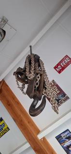 Oude takel met kettingen, Ophalen of Verzenden, Gebruikt