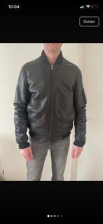 IKKS lederen bomber jas heren xl, Ophalen of Verzenden, Gedragen, Maat 56/58 (XL), Zwart