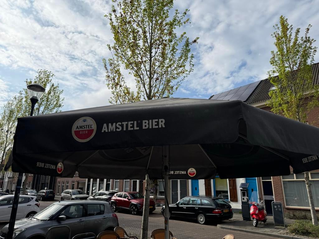 Amstel Bier Horeca Parasol 5m - Waterdicht, Ophalen, Gebruikt, Waterdicht, Stokparasol