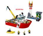 Lego 60109 Brandweerboot, Ophalen of Verzenden, Zo goed als nieuw, Complete set, Lego