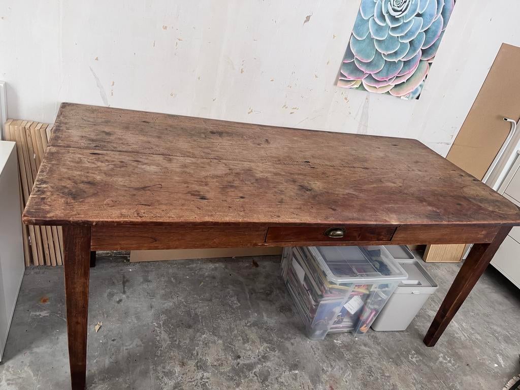 Eettafel hout, Huis en Inrichting, Tafels | Eettafels, Zo goed als nieuw, 50 tot 100 cm, 150 tot 200 cm, Rechthoekig, Ophalen