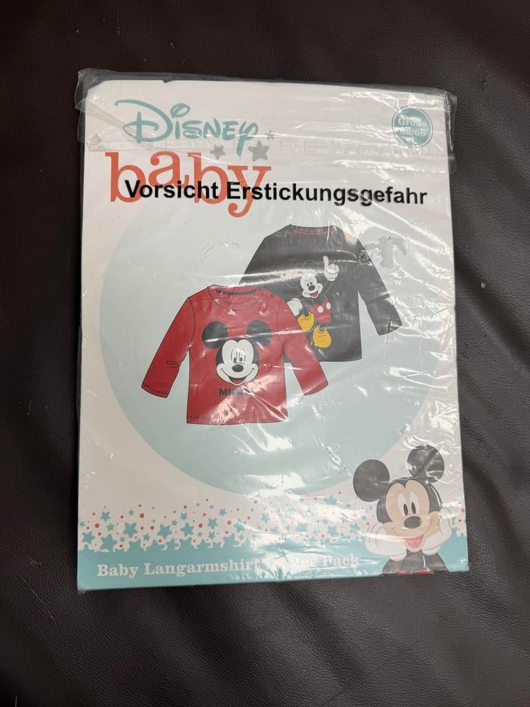 Disney Baby Mickey Mouse longsleeve set maat 62/68, Kinderen en Baby's, Babykleding | Maat 62, Ophalen of Verzenden, Nieuw, Jongetje