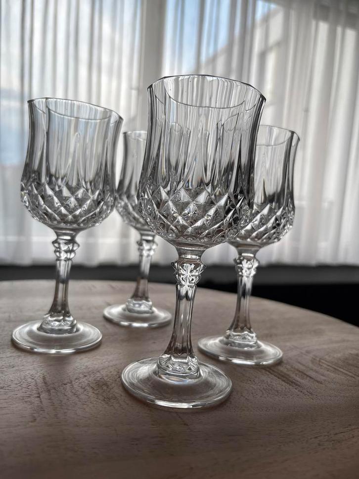 Set van 4 kristallen wijnglazen Cristal d'Arques Paris, Antiek en Kunst, Antiek | Glas en Kristal, Ophalen of Verzenden