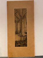 Bosch, A.C. - Interieur kerk - ets/litho, 30 cm, 1950 - 1999, Architectuur, Gesigneerd