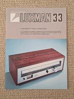 Vintage Folder Luxman T-33 Tuner, Ophalen of Verzenden, Zo goed als nieuw