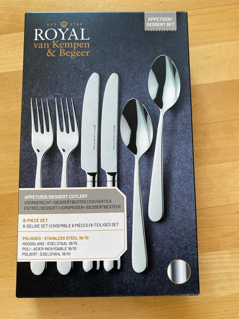 Ah Royal van Kempen & Begeer Voorgerecht/Dessert Bestekset, Ophalen of Verzenden