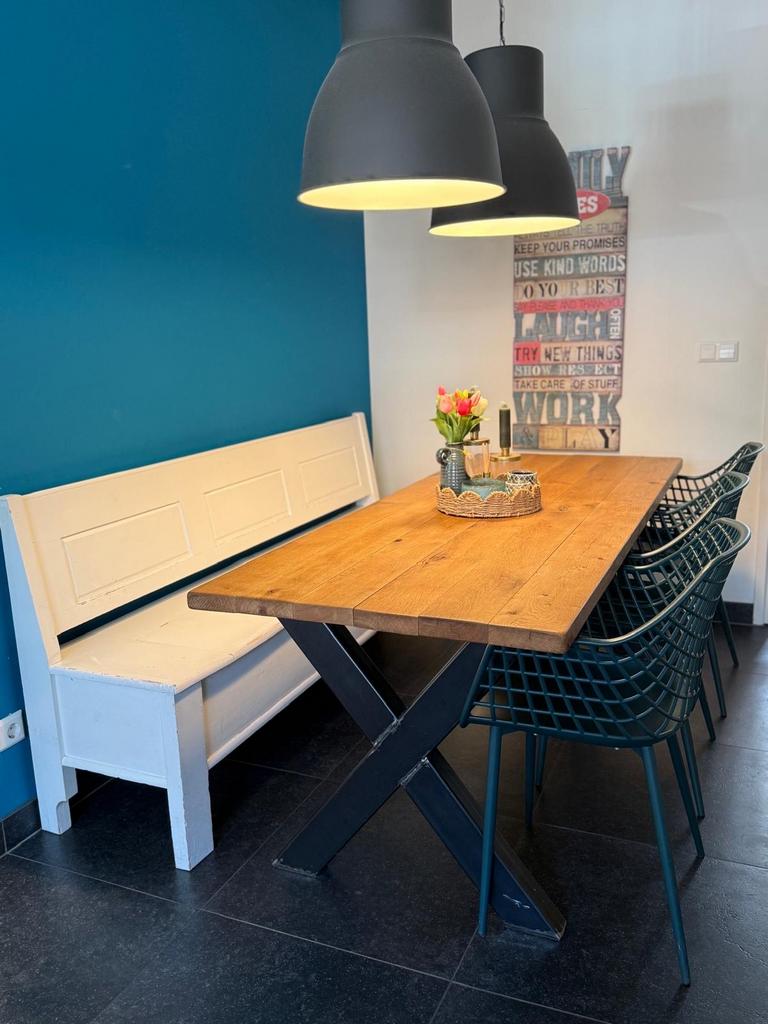 Eetkamer tafel JORG 200 x 80, Ophalen, Gebruikt, 50 tot 100 cm, 150 tot 200 cm