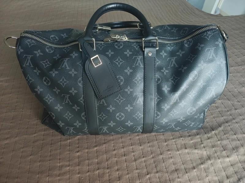Louis Vuitton Keepall 45 Monogram, 40 tot 60 cm, 30 cm of meer, Zwart, Minder dan 35 cm