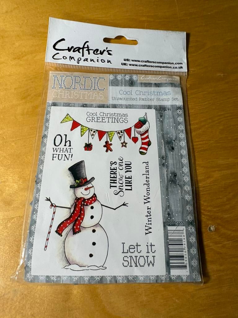 Stempel crafters companion sneeuwpop, Ophalen of Verzenden, Zo goed als nieuw, Houten stempel