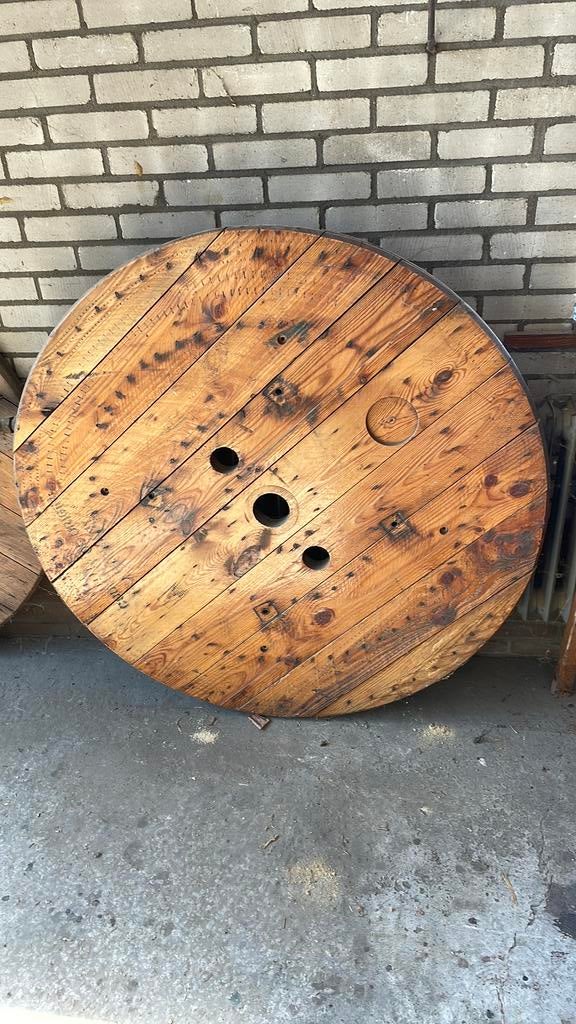 Tafelblad., Ophalen of Verzenden, Zo goed als nieuw, Rond, Hout