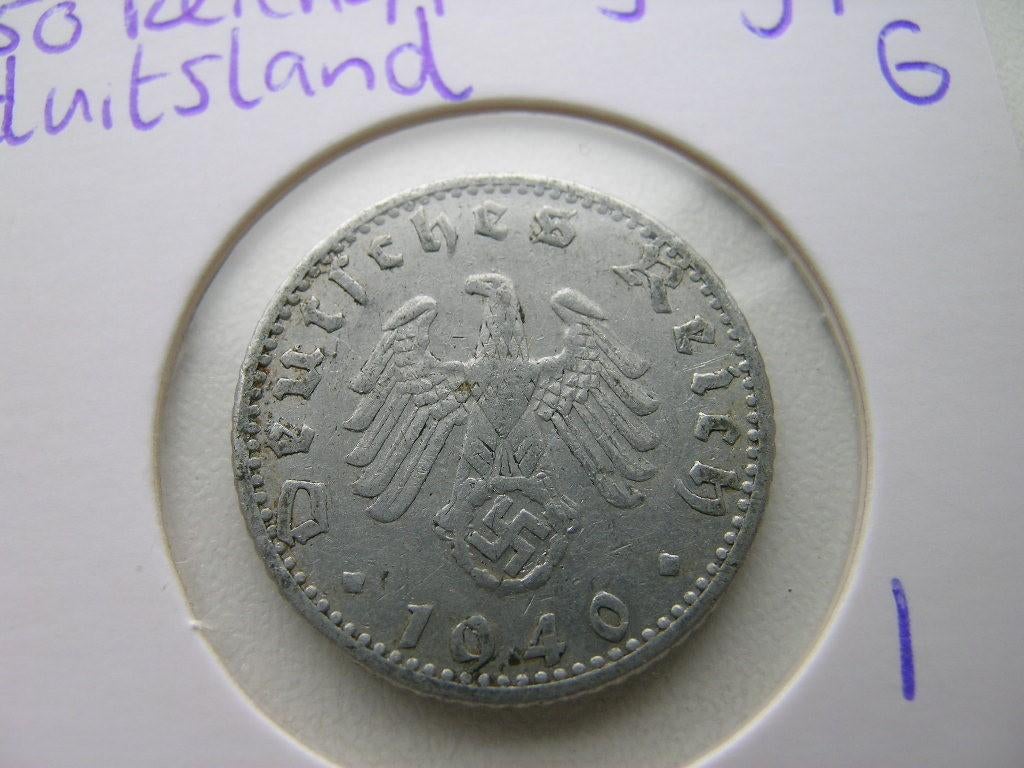 50 Reichspfennig 1940 G Duitsland, Ophalen of Verzenden, Duitsland, Losse munt